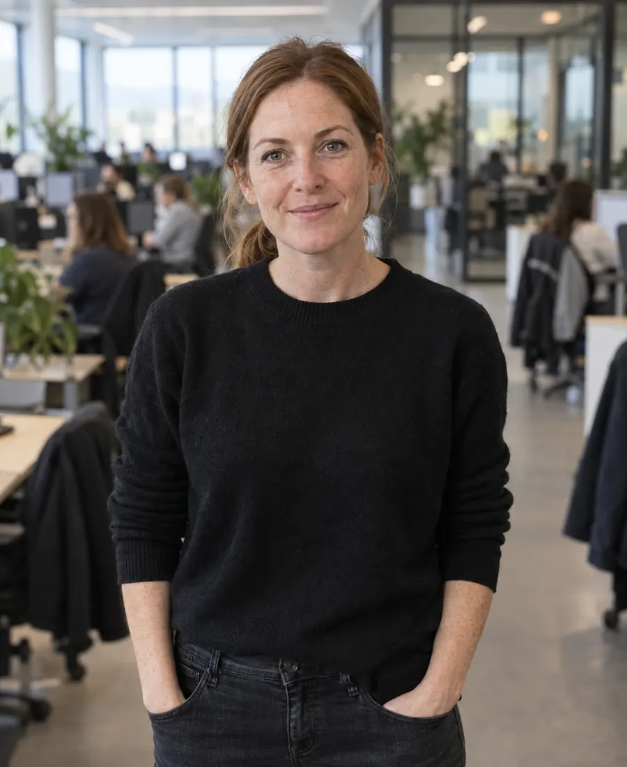 Hannah Price, co-founder and CEO of Tessellate, in the company's London office.